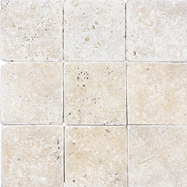 Ivory 4x4 Tumbled SALE Tile Stone Source