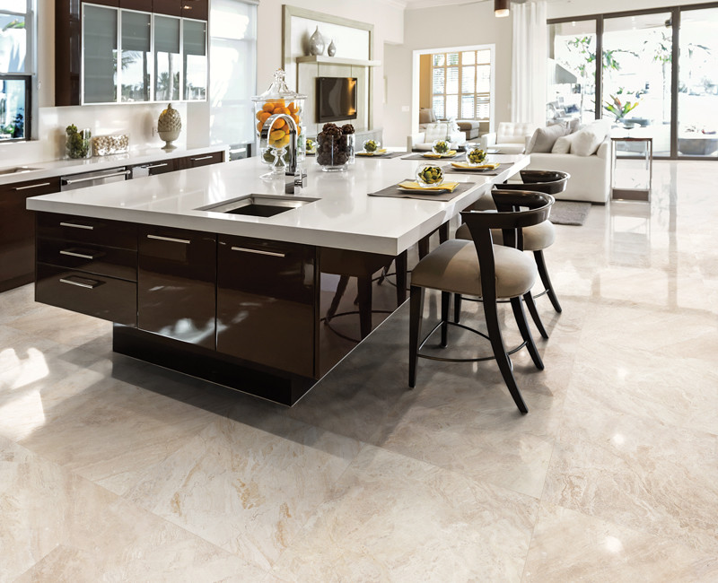Impero Reale Marble Tile installed in a kitchen