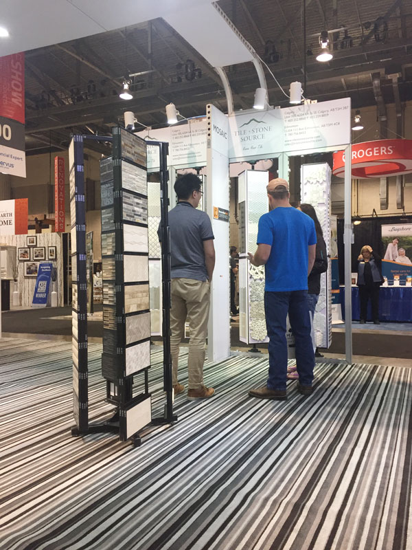 Tile and Stone Source in action at the Calgary Fall home show